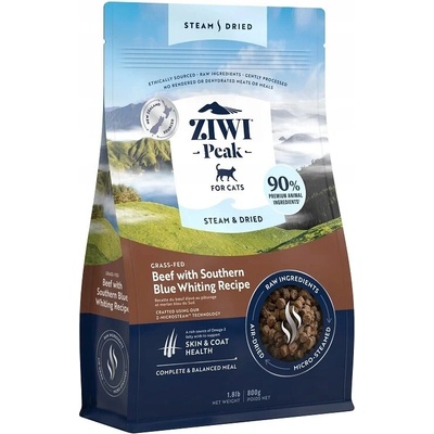 Ziwi Peak Steam&Dried Hovädzie mäso s južnou modrou farbou 0,8 kg