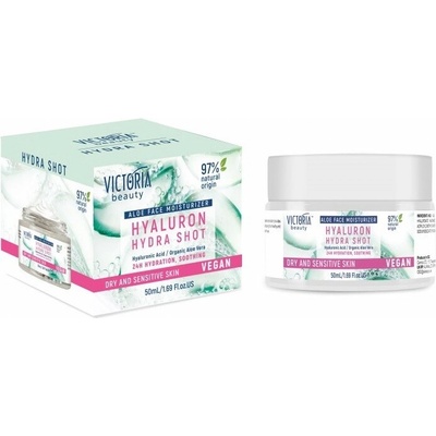 Victoria beauty Vegan Hyaluron hydra shot krém s Aloe Vera a kyselinou hyaluronovou 50 ml