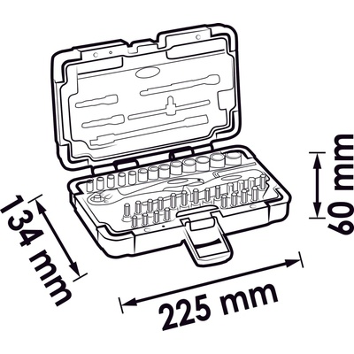Vigor Gola sada 1/4”, 46 dílná V2414N