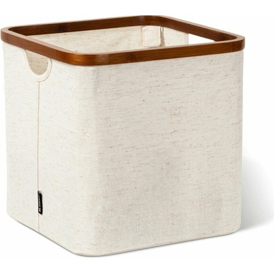 Bigso Krémový látkový úložný box 30 x 30 x 30 cm