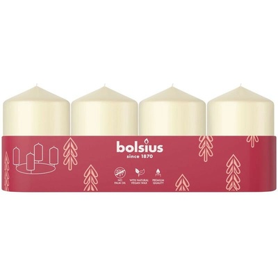 Bolsius Pillar Advent 60 x 40 mm 4 ks
