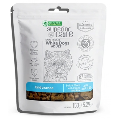 AKVATERA Nature's Protection DOG - Superior Care White Dogs Endurance with Insects, лакомство за бели кучета с насекоми - за издръжливост 150 гр, Литва