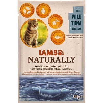 Iams Naturally Adult Cat with Wild Tuna gravy 85 g