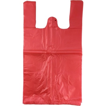 Mikroténová taška, nosnosť 10 kg, červená, 100 ks