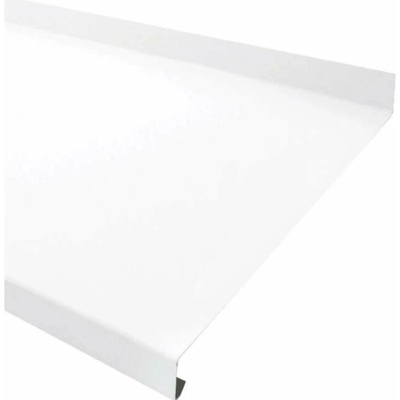 Parapet venkovní r.š.125mm - pozink Lakovaný RAL 9010 bílá s folií dl.2m