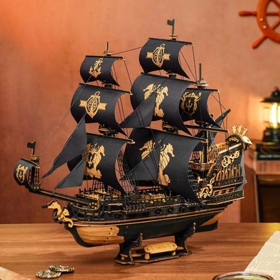 ROBOTIME Rokr 3D dřevěné puzzle Barokní loď 603 ks