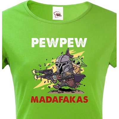 Dámské tričko Mandalorian Baby Yoda zelená