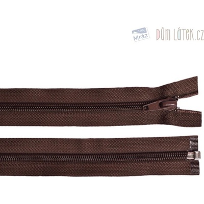 Zips špirálový 6mm deliteľný 30cm hnedý