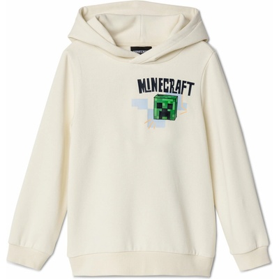 Tchibo dětská mikina s počesanou vnitřní stranou Minecraft pro dívky černá/s potiskem