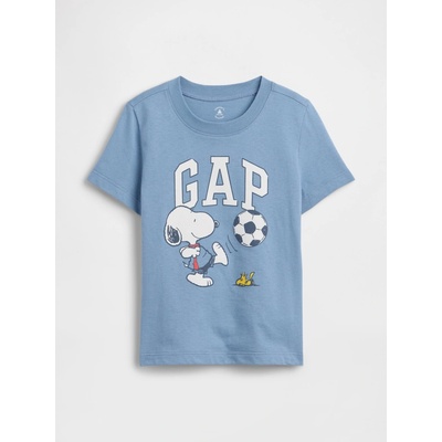 Baby tričko Gap & Peanuts Snoopy s logem Modrá – Sleviste.cz