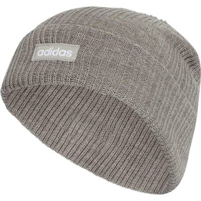 adidas LINEAR BEANIE CUFF Šedá Bílá