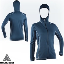 STELVIO HOODIE women funkční mikina s kapucí Moose šedá