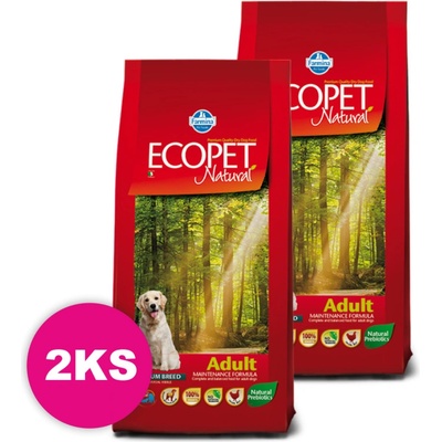 Ecopet Natural Dog Adult Medium 2 x 14 kg