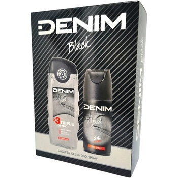 Denim подаръчен комплект, Душ гел, Дезодорант 150мл, Black