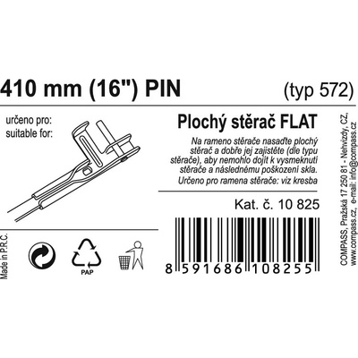 Compass Flat Bulk PIN 410 mm 10825