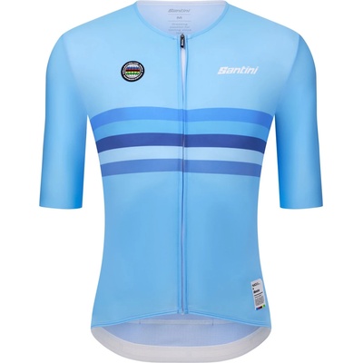 Santini Фланелка с къс ръкав за колоездене Santini UCI World Champion Jersey Cycling jersey - Belgium (056-3881-0211)