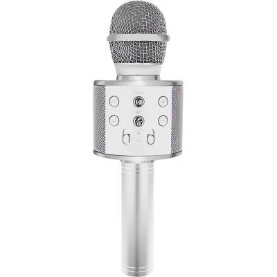 Izoxis Karaoke bluetooth mikrofon stříbrný