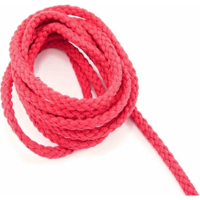 Bavlnená odevná šnúra - červená - priemer 0,6 cm