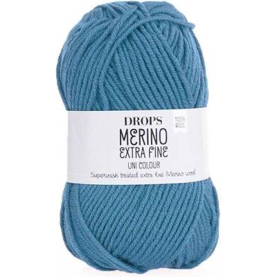 Příze DROPS Merino Extra Fine uni color 23 - šedomodrá