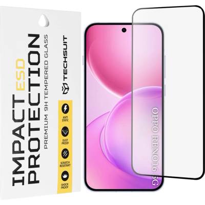 Techsuit Стъклен протектор за Oppo Reno16 / Reno16 Pro - ESD Glass - Techsuit - Черен