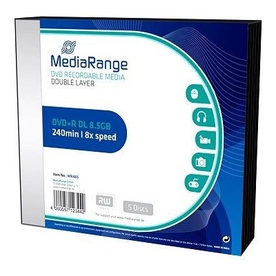 Mediarange DVD+R 8,5GB 8x, 5ks