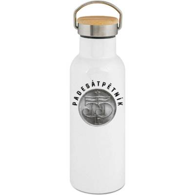 123TRIKO termoska Padesátpětník, ideální dárek k narozeninám, bílý potisk 500 ml