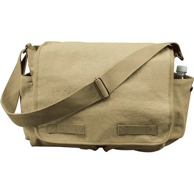 ROTHCO taška VINTAGE cez rameno 38 x 28 x 15 cm KHAKI