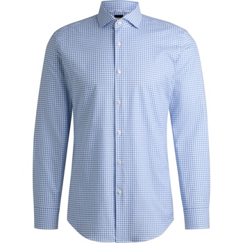 HUGO BOSS Риза с дълъг ръкав Boss Men's H-HANK Long Sleeve Spread Collar Shirt - Lt Pas Blue 450