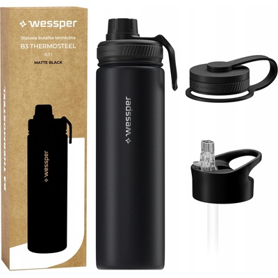 Wessper termoska B3 THERMOSTEEL 700 ml Matte black