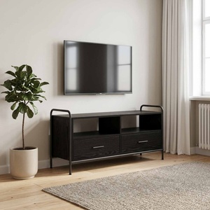 vidaXL ТВ шкаф 67, 5 x 33 x 50 см Черен дъб Инженерна дървесина (8013692)
