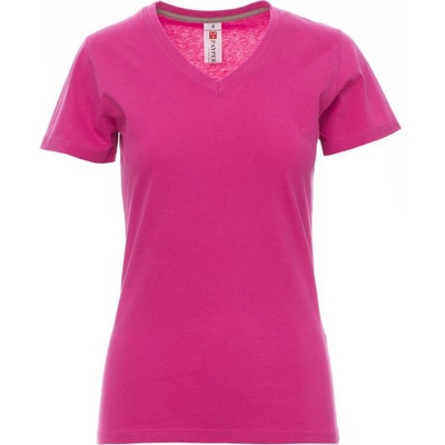 PAYPER v-neck lady 000951-0026 / Дамска тениска с къс ръкав, с v-образно деколте - фуксия s (000951002605002s)