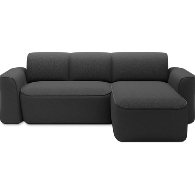 Eltap Антрацитен ъглов диван от букле (десен ъгъл) Ume - ELTAP (CO-UME-RT-05ROY-06VE)