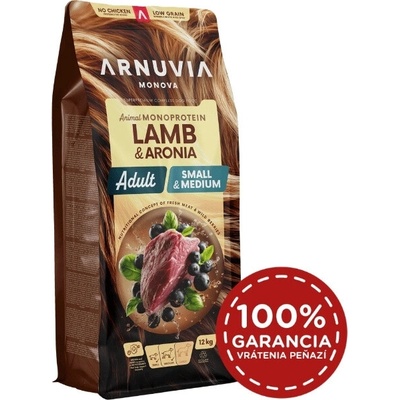 Arnuvia Monova Dog Adult Small & Medium Lamb & Aronia 12 kg