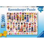 Ravensburger Пъзел Ravensburger от 200 XXL части - Цветя и приятели (13359) - ozone