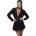 Noir Handmade F150 Chiffon Minidress with Choker M