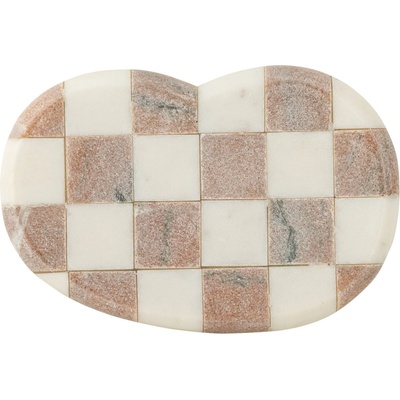 Bloomingville Mramorová tácka Petrea Rose Marble 22 cm