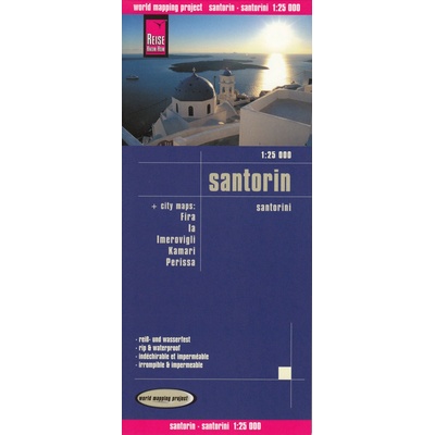 Santorini cestovní mapa 1:25t.