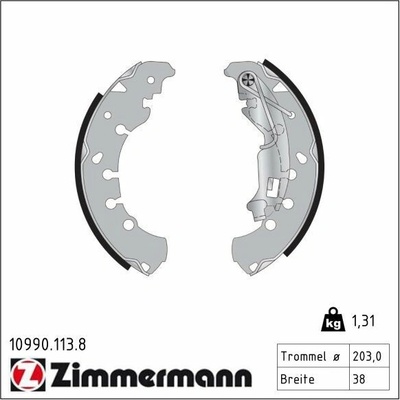 Sada brzdových čeľustí ZIMMERMANN 10990.113.8