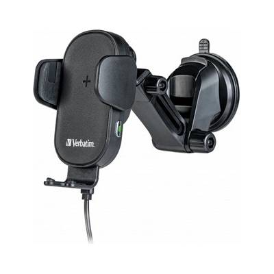 Verbatim 49552 държач за телефон за автомобил, с безжично зареждане, технология Qi, черно (49552)