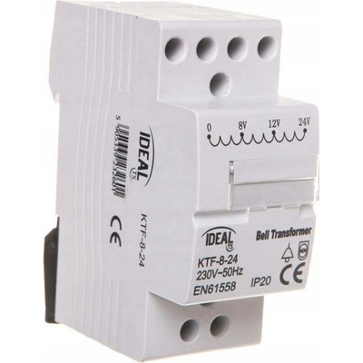 Zvonkový transformátor na lištu TH35 230V 8V 12V 24V KTF-8-24 Kanlux Ideal