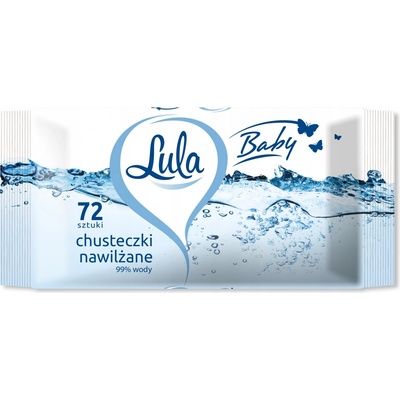 Lula Baby Vlhčené obrúsky 99% vody 72 ks