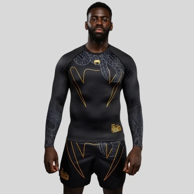 VENUM Рашгард Venum Serpenti Long Sleeve Rashguard - Black/Silver/Gold - XXL