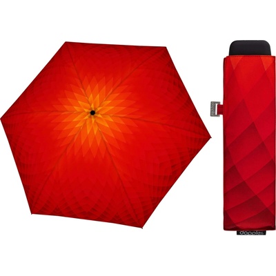 Doppler Carbonsteel Mini Slim Fusion red/yellow - dámsky skladací dáždnik
