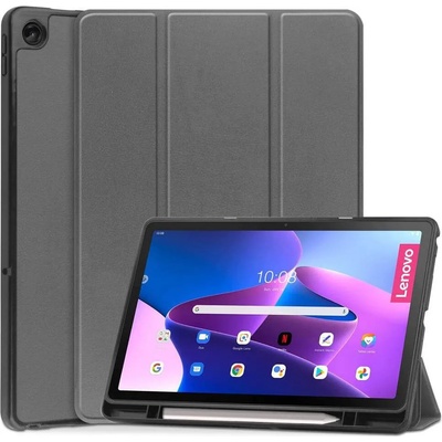 Tech-Protect SC Pen Hybrid Case - кожен кейс и поставка за Lenovo Tab M10 Plus 10.6 3rd Gen (2022) (сив)