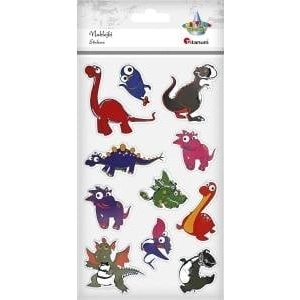 TITANUM Foil stickers dinosaurs mix 11pcs