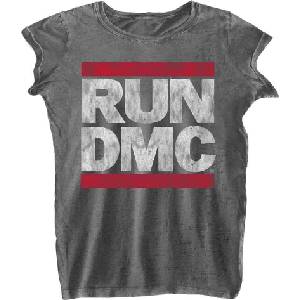 Run DMC DMC Logo Burnout Charcoal Grey M Дамски Риза (RDMCBO01LC02)