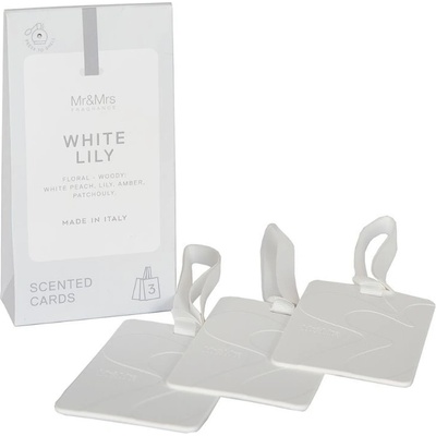 Mr & Mrs Fragrance White Lily vonná karta 3 ks – Zboží Dáma