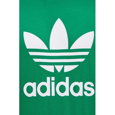 adidas Originals Памучна тениска adidas Originals Trefoil в зелено с принт IR8012 (IR8012)