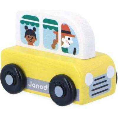 Janod Cross roads auto na tlačení Dodávka žluté J05936