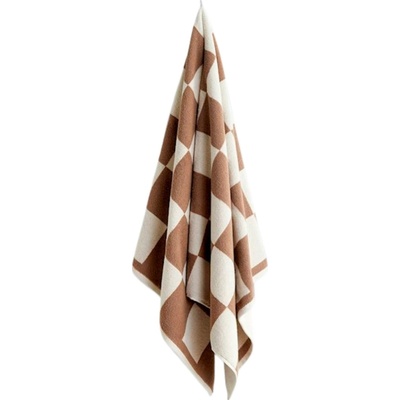 Hay bavlnená froté osuška Check Cappuccino 70 × 136 cm